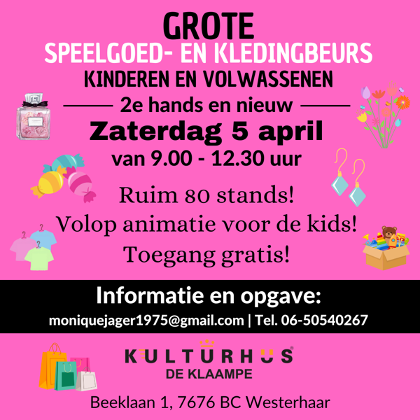 Grote Kleding & Speelgoedbeurs - Westerhaar-Vriezenveensewijk (2/8) Grote Kleding & Speelgoedbeurs - Westerhaar-Vriezenveensewijk (2/8)