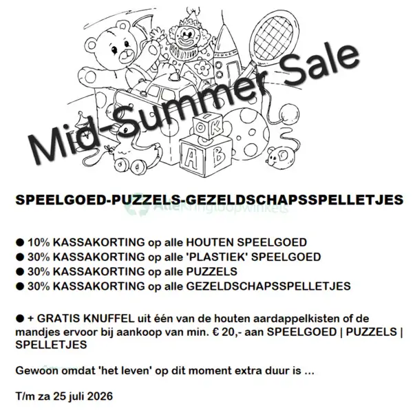 Kassakorting op Speelgoed