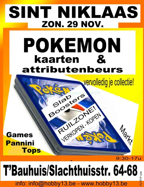 Pokémonkaartenbeurs Sint-Niklaas