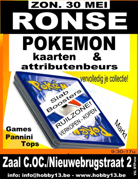 Pokémonkaartenbeurs te Ronse