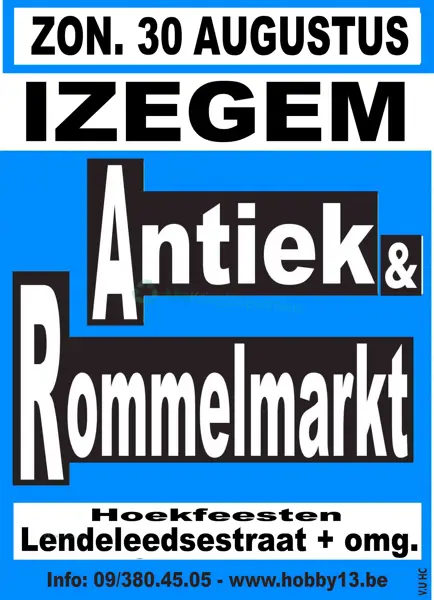 Rommelmarkt D'hoekskefeesten te Izegem